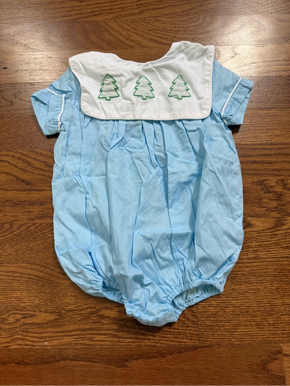 Baby Blue Embroidered bubble
